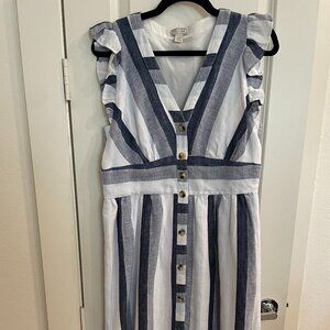 Point Sur Striped Midi Dress